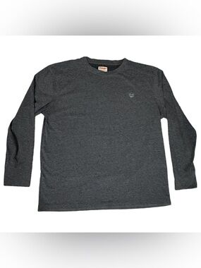 Wrangler Men's Long Sleeve Crew Tee - Dark Charcoal Size L